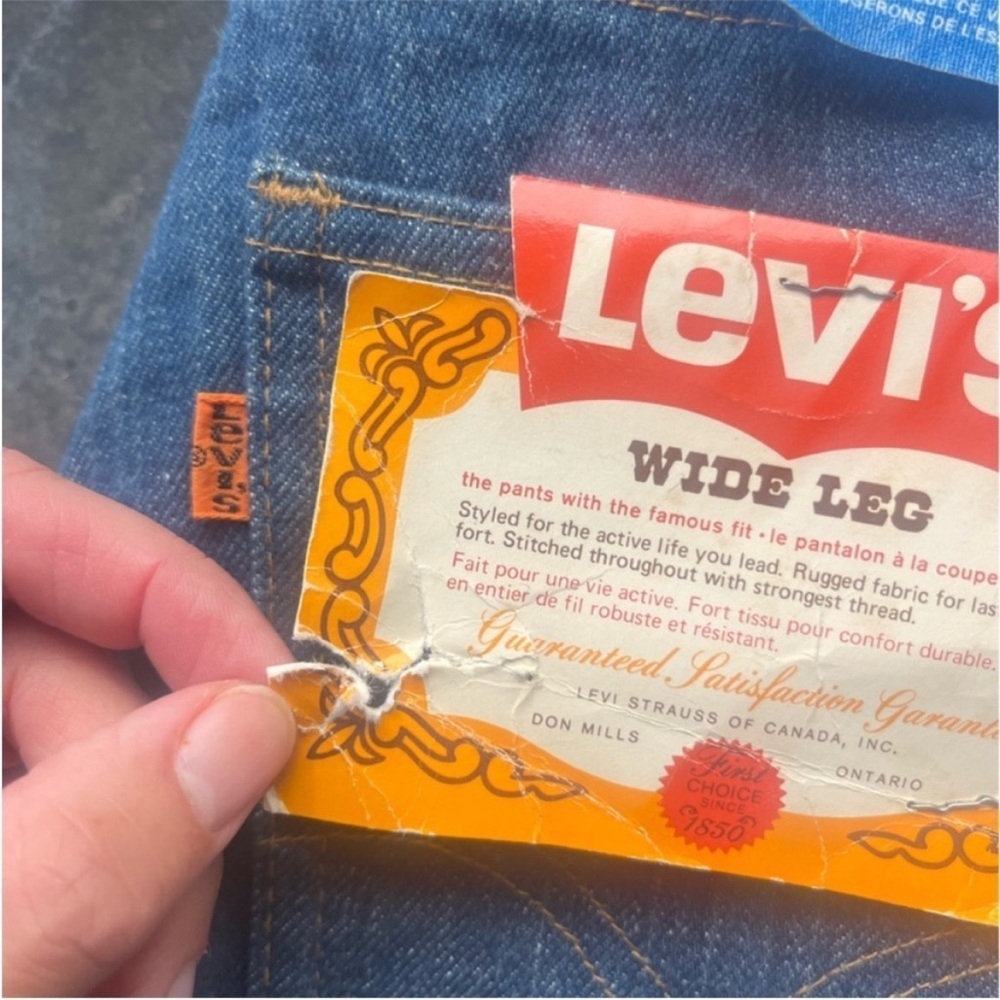 Levi's 1970’s Orange Tag Wide Leg Jeans with Tags - Picture 12 of 14